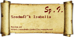 Szedmák Izabella névjegykártya